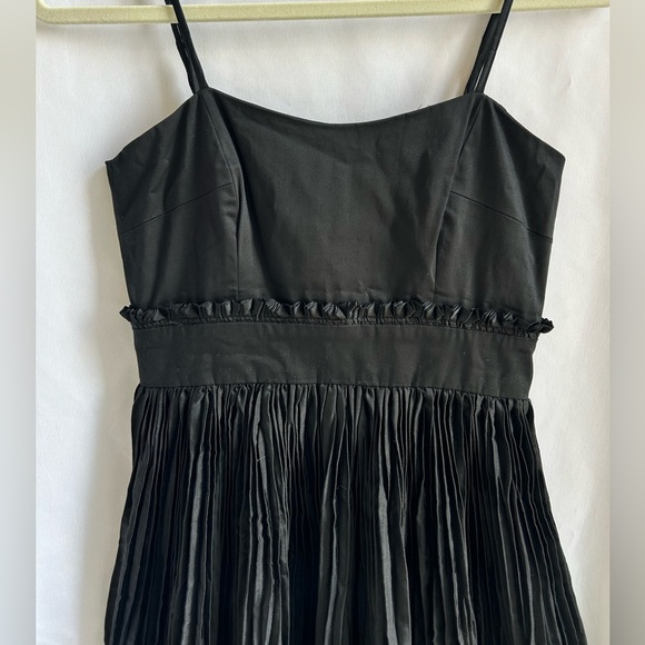 French Connection Black Pleated Dress